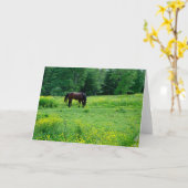LOVE MY HORSIE kaart! Kaart (Gele Bloem)