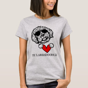 Love My Labradoodle Chien Coeur T-Shirt