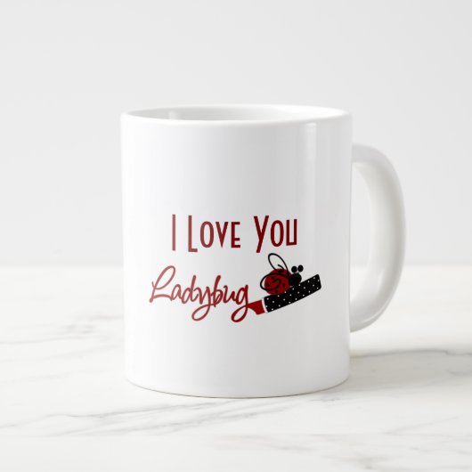 Love My Ladybug - Jumbo Mug (Devant droit)