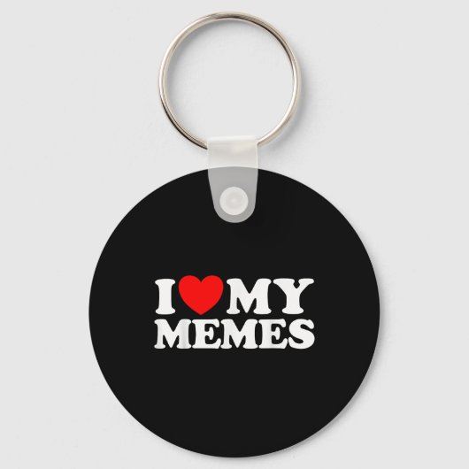Love My Memes Funny Meme Creator Online Sleutelhanger (Voorkant)