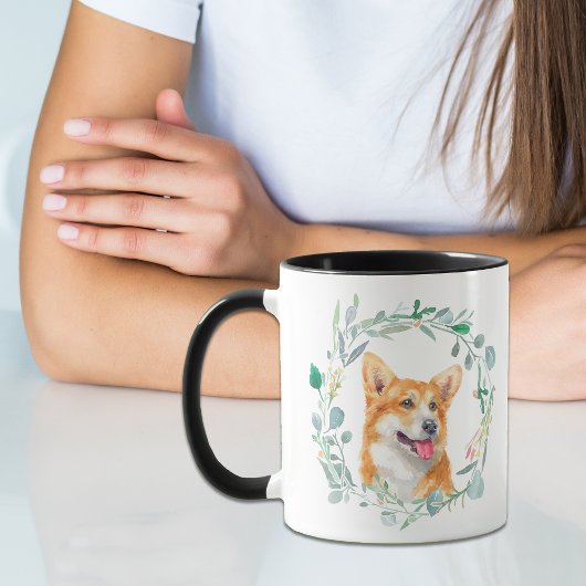 Love My Pembroke Corgi Wreath Mug