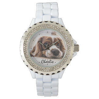 Love My Pet Dog Photo Template Horloge