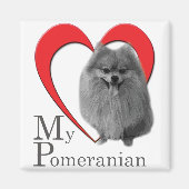 Love My Pomeranian Magneet (Voorkant)