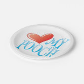 Love My Pooch Papieren Bordje (Gekanteld)