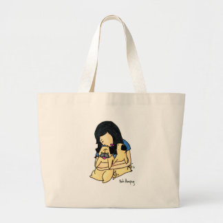 Love My Pugs Grote Tote Bag