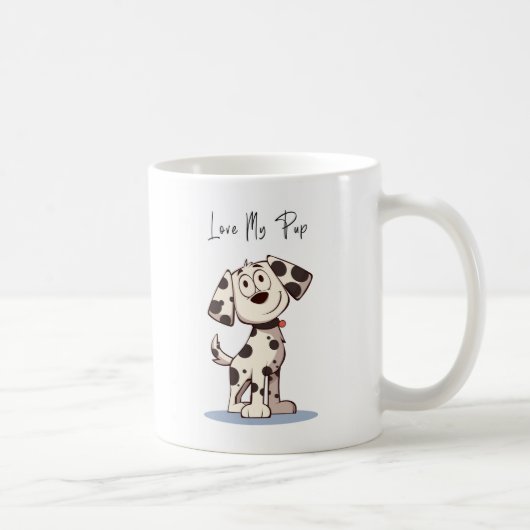 Love My Pup Mug – Cute Dog Illustration with Maroo (Droite)