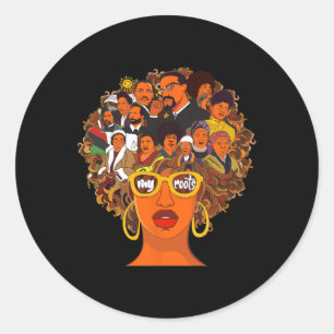 Love My Roots Terug Krachtig Zwart Geschiedenis Ma Ronde Sticker
