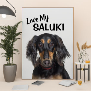 Love My Saluki Portrait Poster Perfect Poster