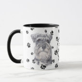 Love My Schnauzer Dog Pawprint Mok (Links)
