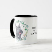 Love My Scottish Terrier Wreath Coffee Mug (Devant gauche)