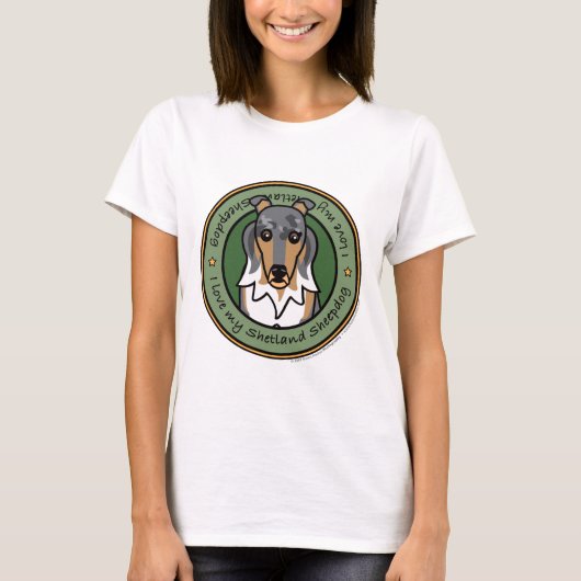 Love My Sheltie T-shirt (Voorkant)