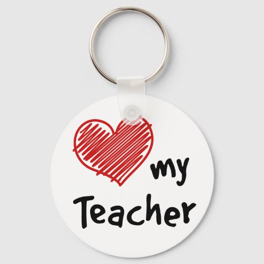 Love My Teacher Sleutelhanger (Voorkant)