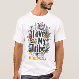 Love My Tribe Bohemian Yellow Name Tshirt Custom