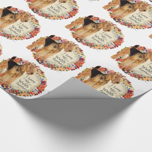 Love My Welsh Terrier Cadeaupapier (Hoek)