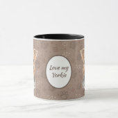 Love My Yorkie Chien Pawprint Mug (Centre)