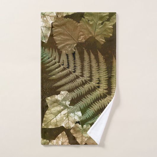Love Natuur Ferny Leaf Print Handdoek (Handdoek)