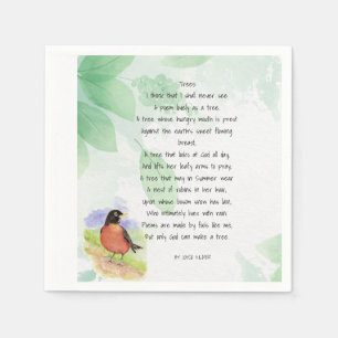 Love Natuur Inspirerend Poem Trees Kilmer Servet