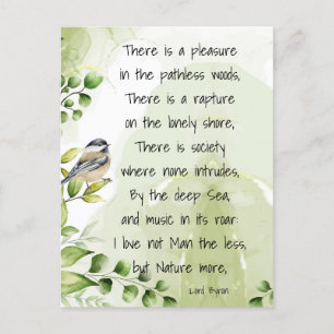 Love Natuur Inspirerend Quote Lord Byron Briefkaart