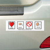 Love Needs No Words Bumpersticker (Op auto)