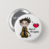 Love Nerd Angels Button (Voorkant /achterkant)