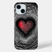 Love Nest Heart Scratch iPhone Case (Achterkant)
