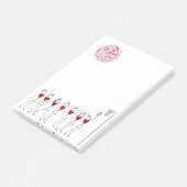 Love Netball Positions Stick Figures Post-it® Notes (Schuin)