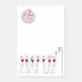 Love Netball Positions Stick Figures Post-it® Notes (Voorkant)