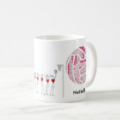 Love Netball Positions Word Cloud Koffiemok (Voorkant rechts)