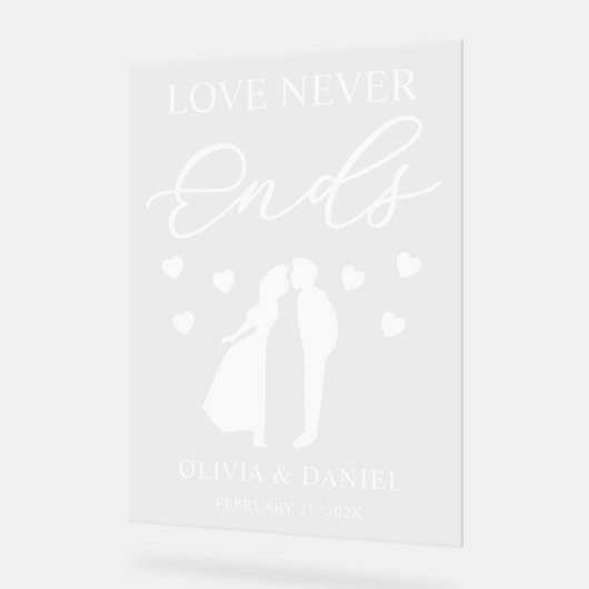 Love Never Ends Personalized Wedding (Angle)