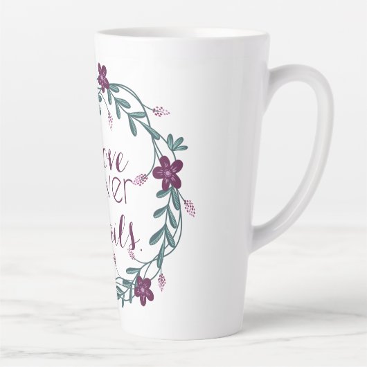 Love Never Fails Latte Mug (Droite)