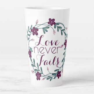 Love Never Fails Latte Mug Latte Mok