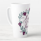 Love Never Fails Latte Mug Mok (Linkerhoek)