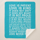 Love Never Fails Sherpa Blanket Deken (Voorkant)