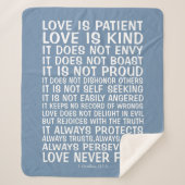 Love Never Fails Sherpa Blanket Deken (Voorkant)
