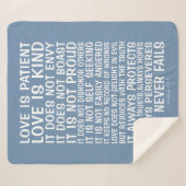 Love Never Fails Sherpa Blanket Deken (Voorkant (horizontaal))