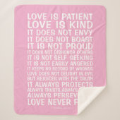 Love Never Fails Sherpa Blanket Deken (Voorkant)