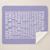 Love Never Fails Sherpa Blanket Deken (Voorkant (horizontaal))