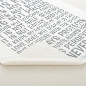 Love Never Fails Sherpa Blanket Deken (3/4)