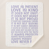 Love Never Fails Sherpa Blanket Deken (Voorkant)