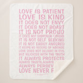 Love Never Fails Sherpa Blanket Sherpa Deken (Voorkant)