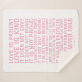 Love Never Fails Sherpa Blanket Sherpa Deken (Voorkant (horizontaal))
