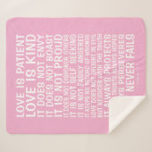 Love Never Fails Sherpa Blanket Sherpa Deken (Voorkant (horizontaal))