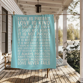Love Never Fails Sherpa Blanket Sherpa Deken