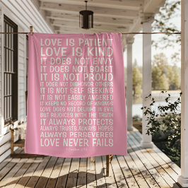 Love Never Fails Sherpa Blanket Sherpa Deken