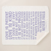 Love Never Fails Sherpa Blanket Sherpa Deken (Voorkant (horizontaal))