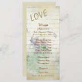 Love Never Fails Wedding Menu (Voorkant / Achterkant)