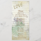Love Never Fails Wedding Menu (Voorkant)