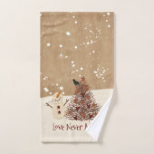 Love Never Melts Snowman Serviette Set (Serviette à main)