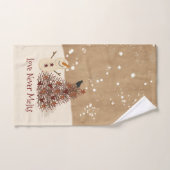 Love Never Melts Snowman Serviette Set (Serviette à main)