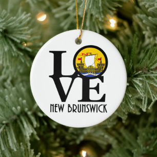 LOVE New Brunswick Keramisch Ornament